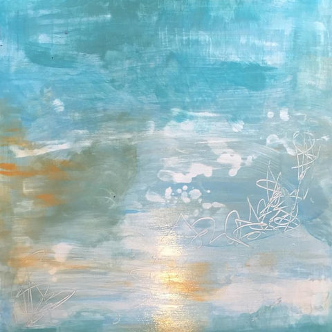 Healing Waters I, Abstract Painting by Mad Honey Studio
