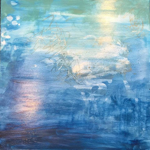 Healing Waters V, Abstract Painting by Mad Honey Studio