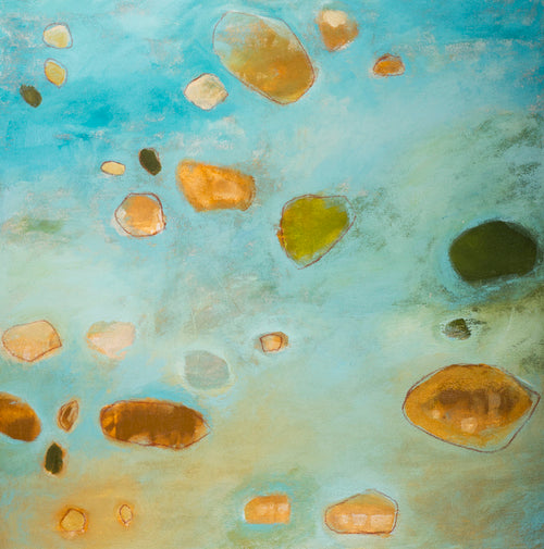 Water I, Large Abstract Painting by Mad Honey Studio